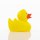 Ente gelb-orange unifarbene Enten Quietscheente Badeente ca. 8 cm gross