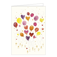 Geburtstag - A4 Karte mit Umschlag – Luftballons -...