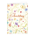 90. Geburtstag - A4 Karte mit Umschlag – Blumen - „Zum 80. Geburtstag“