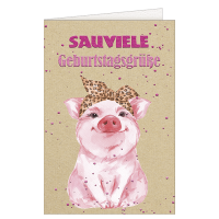 Geburtstag – Schweinchen – "Sauviele...