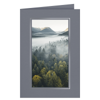A - Trauer – Beileidskarte – Nebel in Wald...