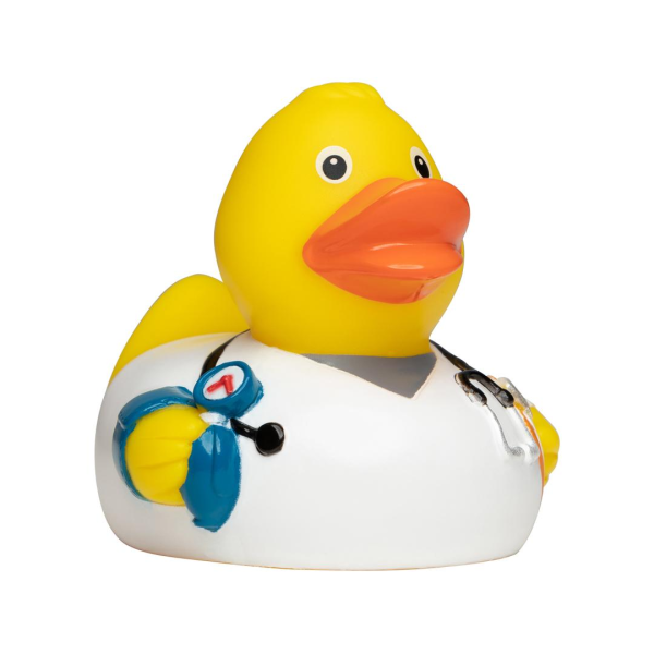 Pflegekraft Quietscheente Badeente ca. 8 cm gross