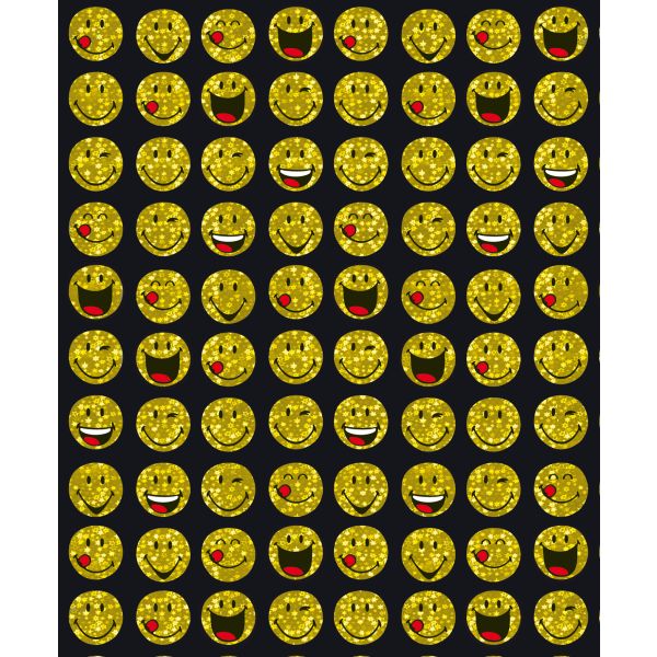 Geschenkpapier mit Metallicdruck Röllchen 70x150 cm Smile Holo Emojis unterschiedliche