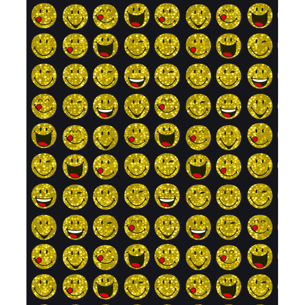 Geschenkpapier mit Metallicdruck Röllchen 70x150 cm Smile Holo Emojis unterschiedliche