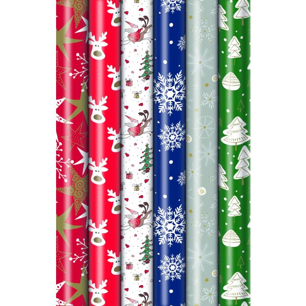 Weihnachten Sortiment Geschenkpapier Präsenta 5m 50 Röllchen € 3,95 Gesamt UVP € 197,50 Bundle 2025
