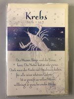 Krebs Sternzeichen-Glückwunschkarte zum Geburtstag - Format 11,5x17cm mit Umschlag