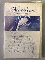 Skorpion Sternzeichen-Glückwunschkarte zum Geburtstag - Format 11,5x17cm mit Umschlag