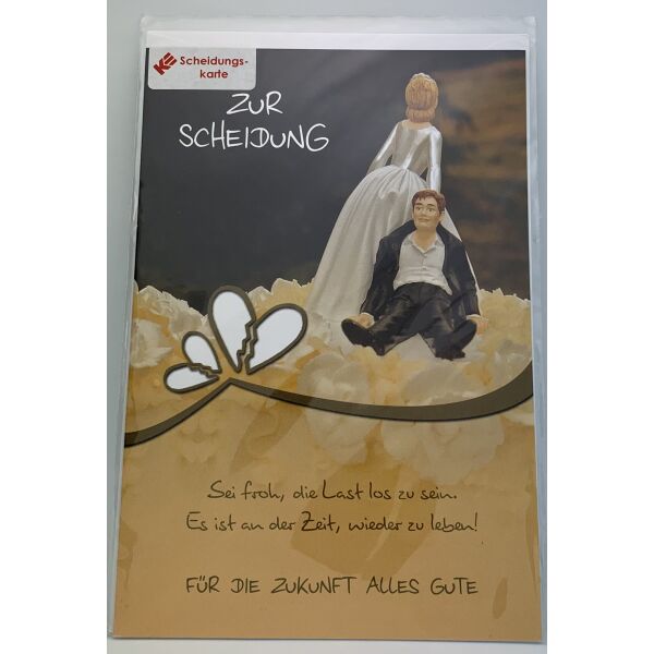 Scheidung Trennung Glückwunschkarten mit Briefumschlag