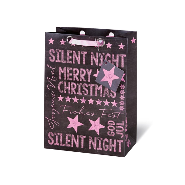 Geschenktüte - Geschenktasche - A4-Format - 36 x 26 x 14 cm - Dekor: Weihnachten - Silent Night