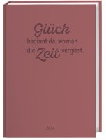 Kalenderbuch 2024 - Kalender - Spruch - A5 - rot