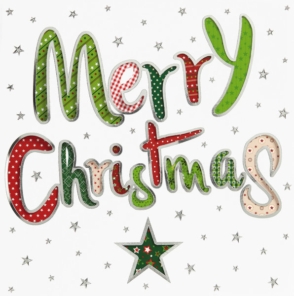 Weihnachten - Beautiful Colours - quadratische Glückwunschkarte 15x15cm mit farbigem Umschlag - Merry Christmas
