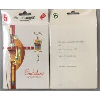 Einladungskarten zur Konfirmation im Format 11,5 x 15cm -...