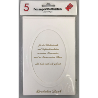 Danksagungskarten zur Kommunion - Passepartout - Format...