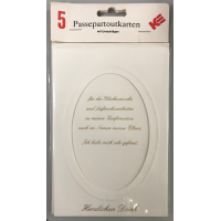 Danksagungskarten zur Konfirmation - Passepartout -...