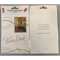 Danksagungskarten zur Konfirmation 5 Stück im Topper...