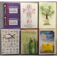Konfirmation - 5 Glückwunschkarten sortiert - UVP...