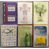 Konfirmation - 5 Glückwunschkarten sortiert - UVP...