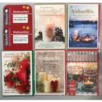 Weihnachten Kerzen - 5 Glückwunschkarten sortiert -...