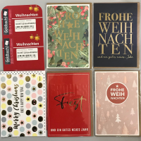Weihnachten Schriftkarten - 25 Glückwunschkarten im...