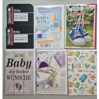 Geburt Unisex - 5 Glückwunschkarten sortiert - UVP...