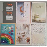 Taufe - 5 Glückwunschkarten sortiert - UVP ca....