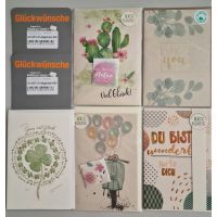 Allgemeine Wünsche - 5 Glückwunschkarten...