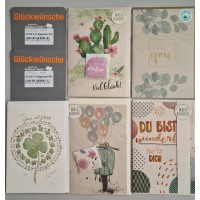 Allgemeine Wünsche - 25 Glückwunschkarten im...