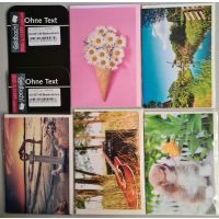 Ohne Text - Sommer - 5 Glückwunschkarten sortiert -...