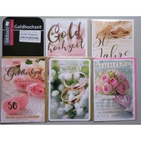 Goldhochzeit - 25 Glückwunschkarten im Sortiment -...