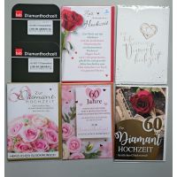 Diamanthochzeit - 25 Glückwunschkarten im Sortiment...