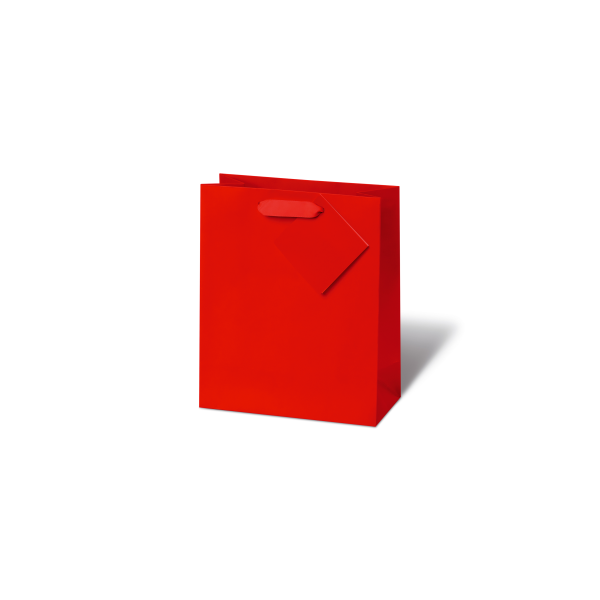 Tasche medium - Buch Format - 23x19x9 cm - Unicolor rot