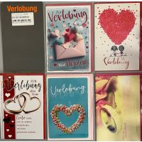 Verlobung - 5 Glückwunschkarten sortiert - UVP ca....