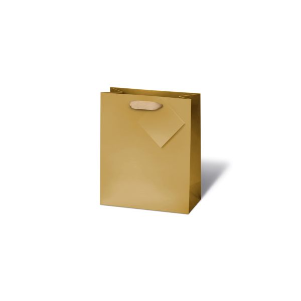 Tasche Geschenktüte medium Buch Format A5 Unicolor gold