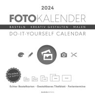 Foto-Bastelkalender weiß 2024 32x33
