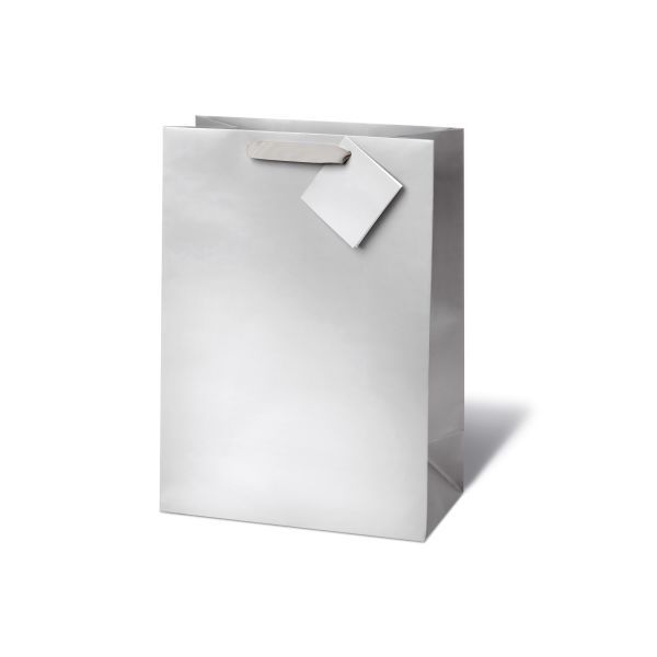 Tasche groß - A4-Format - 36x26x14 cm - Unicolor silber