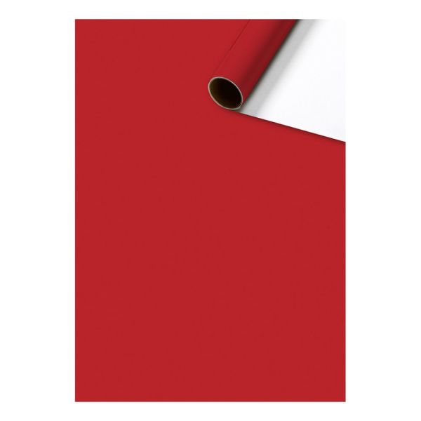 Geschenkpapier Röllchen 70cm x 10m Rot Kurzrolle Uni Plain Verbraucherrolle