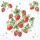 Servietten 25x25 cm 20 Servietten Bunch of strawberries Erdbeeren
