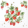 Servietten 25x25 cm 20 Servietten Bunch of strawberries Erdbeeren