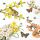Servietten 25x25 cm 20 Servietten Spring awakening Vogel und Schmetterlinge