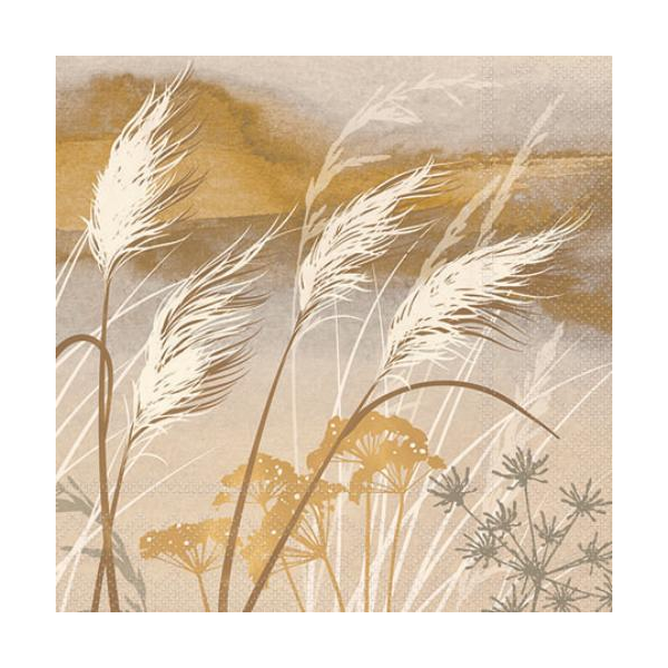 Servietten 25x25 cm 20 Servietten Waving grass Pampasgras