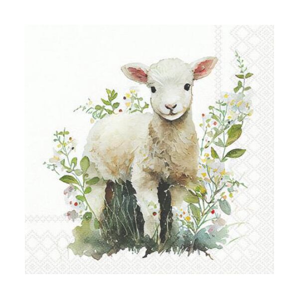 Servietten 25x25 cm 20 Servietten Lamb Lamm