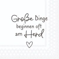 Servietten 25 x 25 cm 20 Servietten Grosse Dinge beginnen...