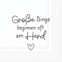 Servietten 25 x 25 cm 20 Servietten Grosse Dinge beginnen...