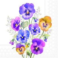 Servietten Lunch 33x33 cm 20 Servietten Pansies...