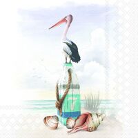 Servietten 33x33 cm Pelican Pelikan am Strand