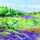 A Servietten 33x33 cm Lavender landscape Lavendel Landschaft
