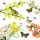 Servietten 33x33 cm Spring awakening Vogel Schmetterlinge Zweige 20 Servietten Lunch 3-lagig