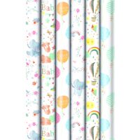 Sortiment Geschenkpapier Baby Geburt - 20 Röllchen...