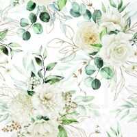 Servietten 33x33 cm Eucalyptus and roses Eukalyptus und...