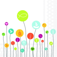 A Servietten 33x33 cm Communion balloons Ballons...